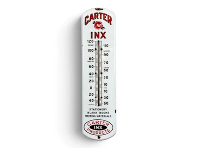 Porcelain Carter Inx Thermometer
