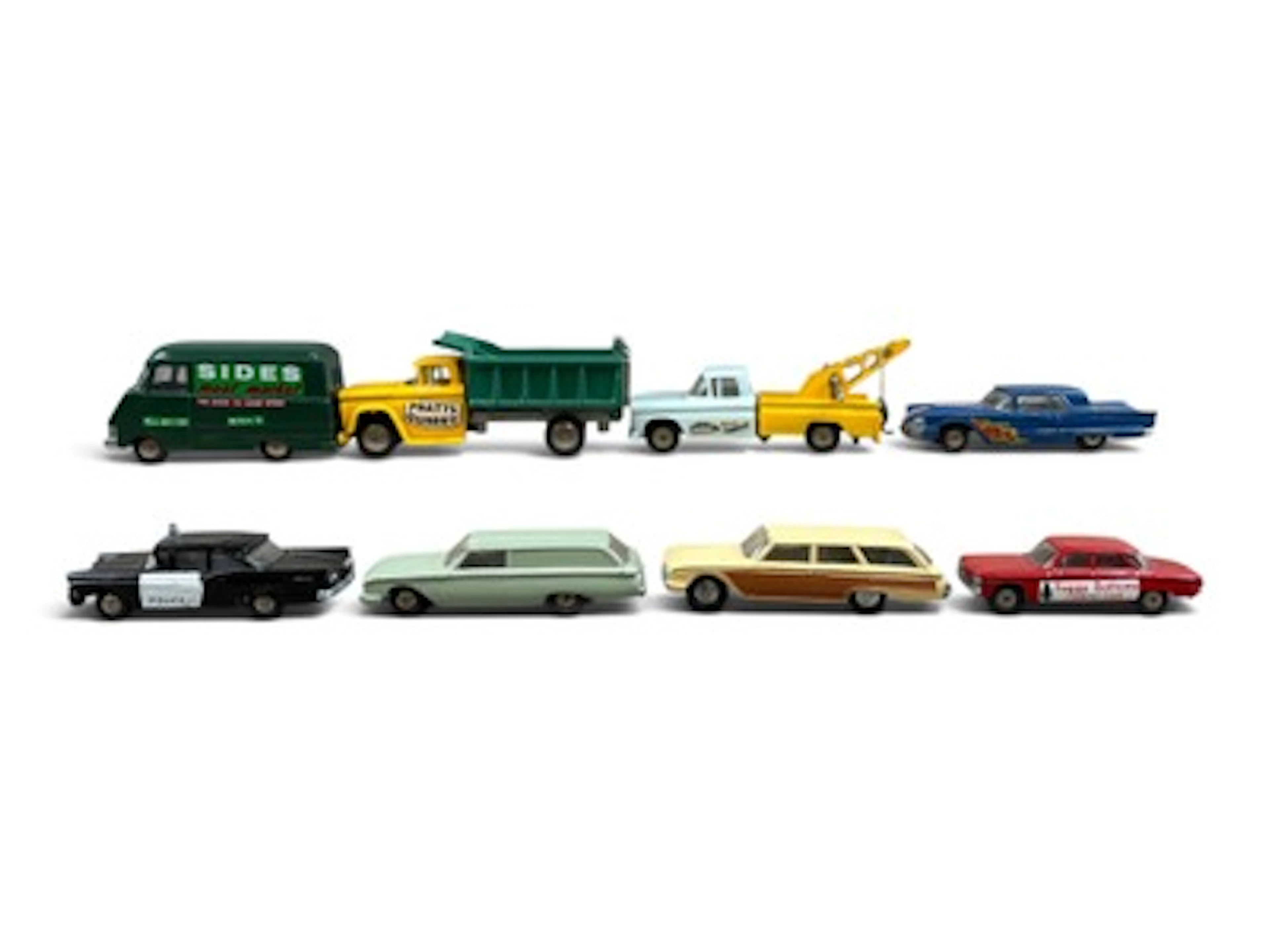 8 Assorted Hubley Real Toy Vehicles