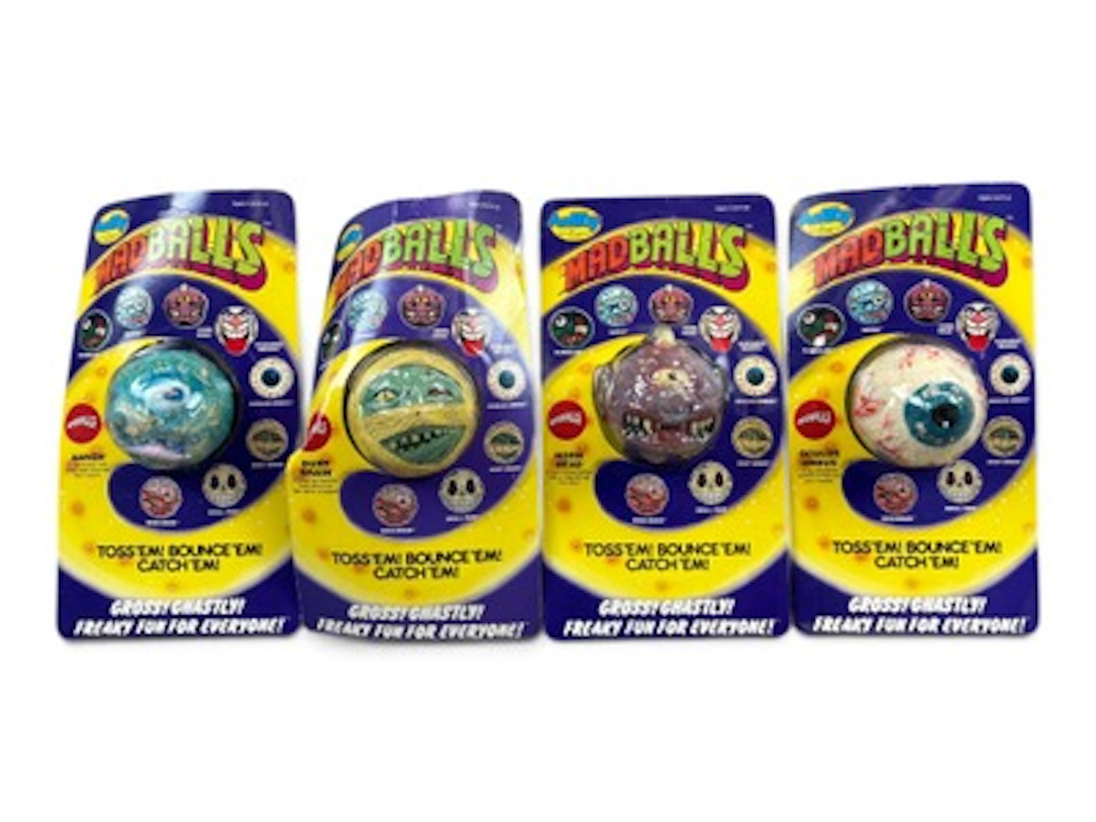 (4) AmToy Unopened Carded Madballs, Series 1