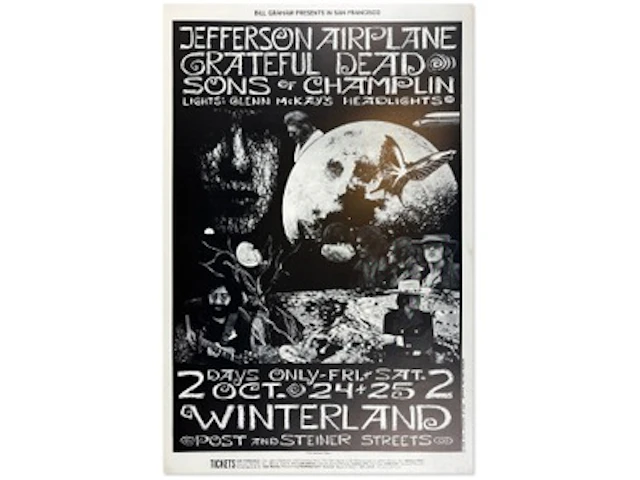1969 Grateful Dead BG-197 Concert Poster