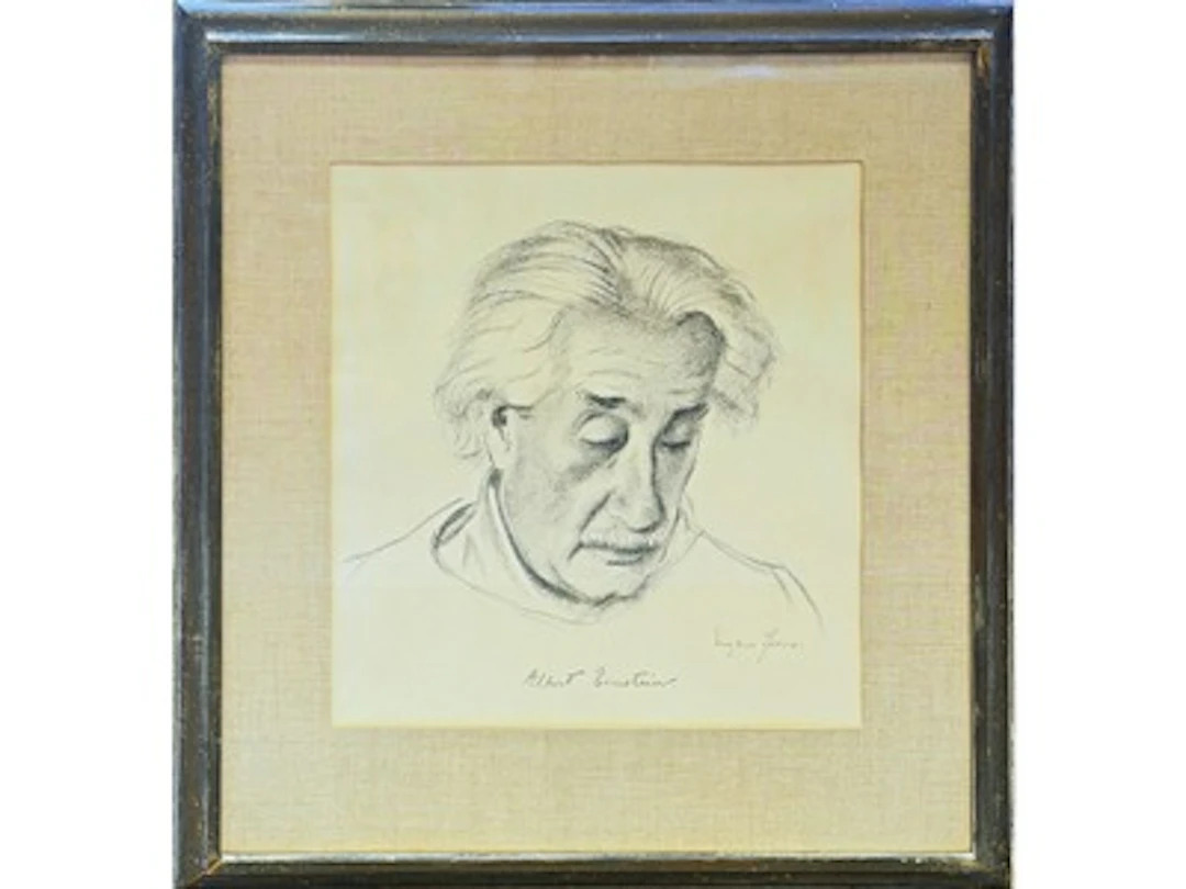 Albert Einstein Lithograph Signed by Eugene Spiro