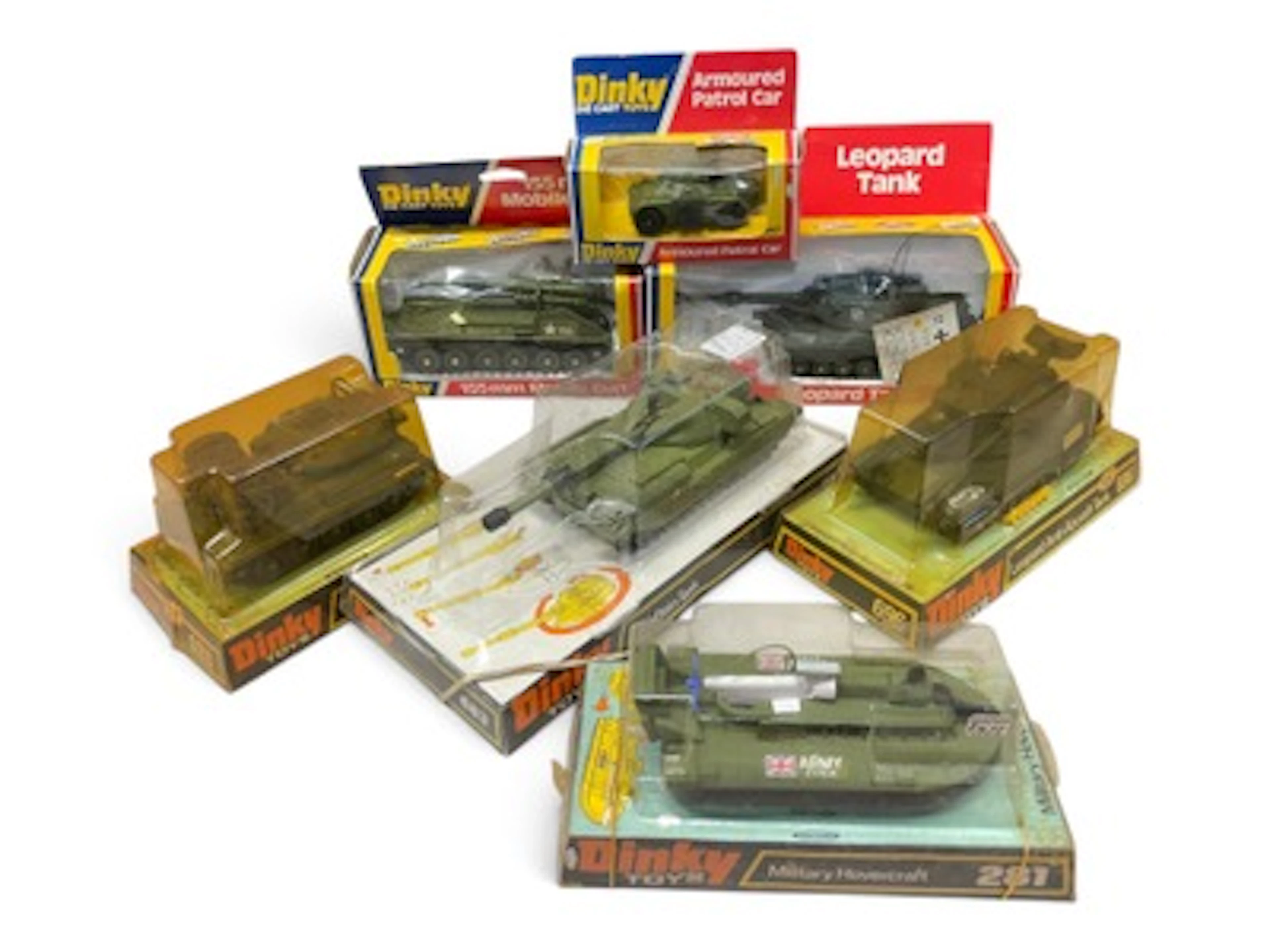8 Boxed Dinky Military Vehicles