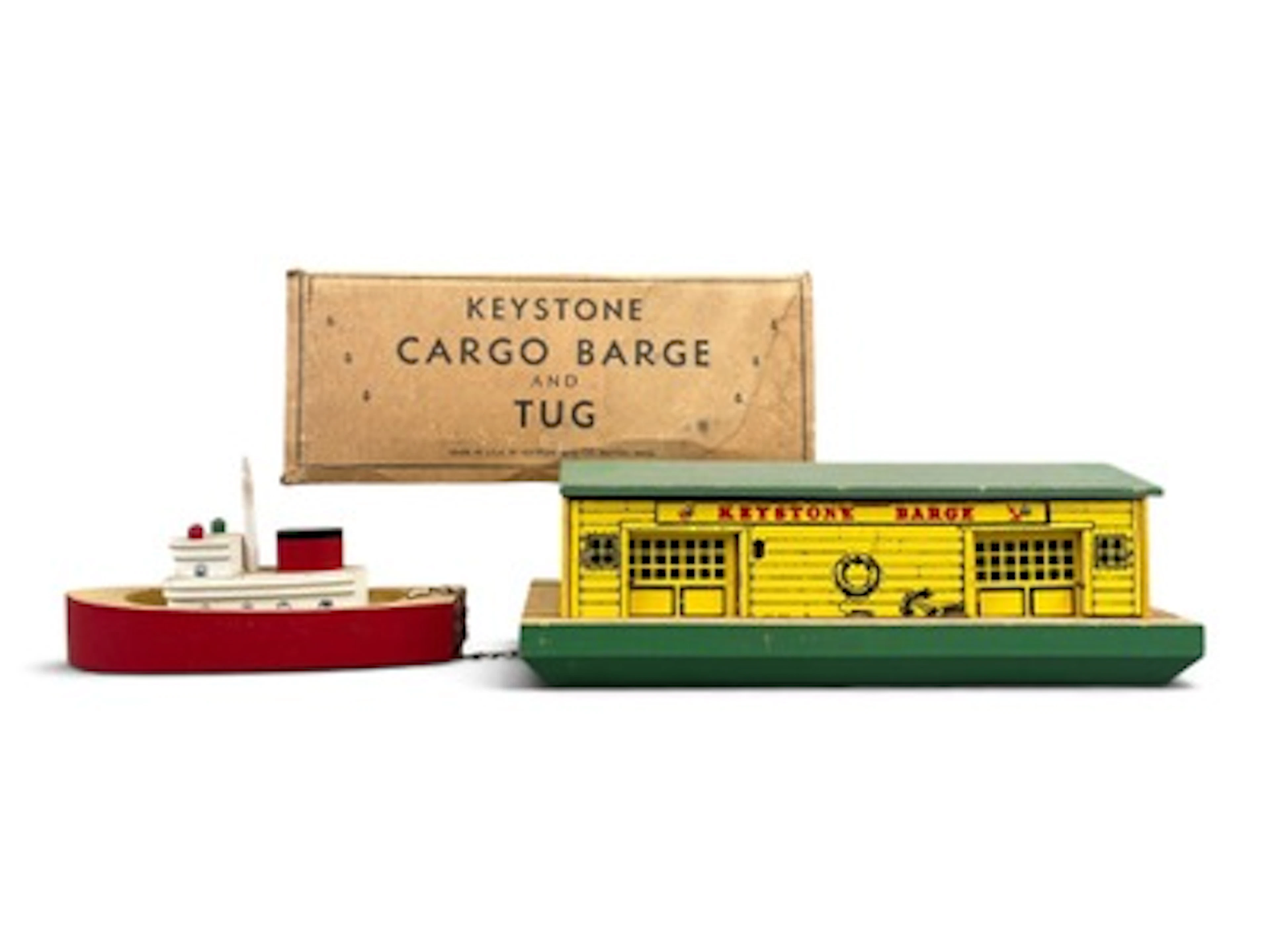 Keystone #967 Cargo Barge & Tug w/Partial Box