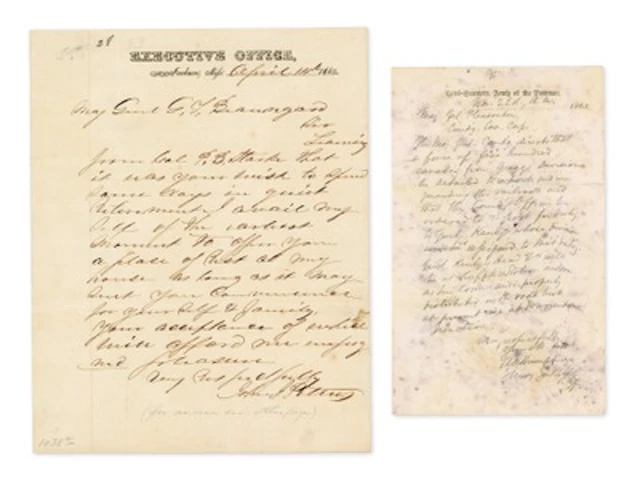 (2) Union & Confederate Civil War Letters