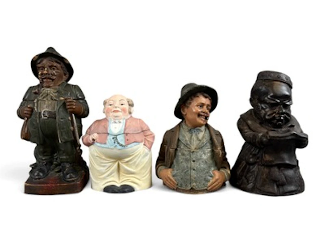 (4) Figural Tobacco Jars
