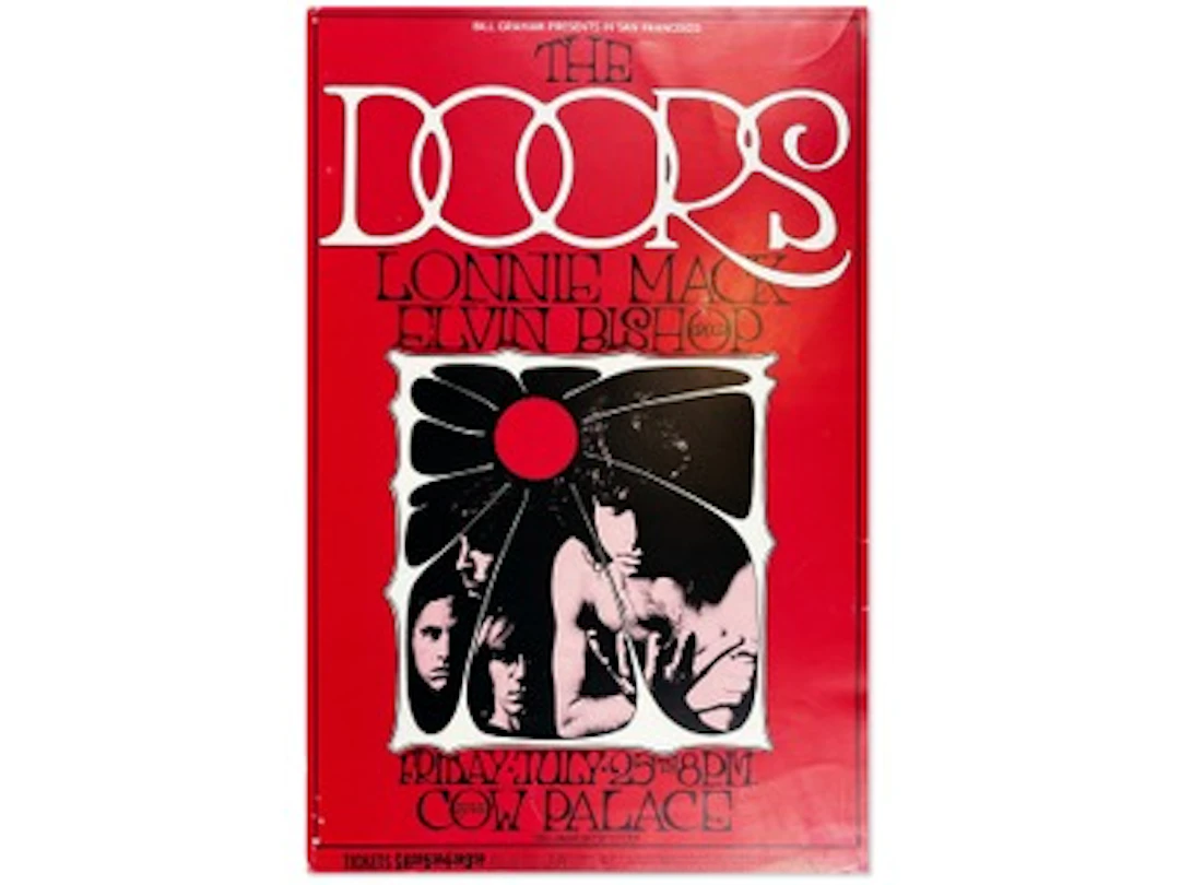 1969 The Doors BG-186 Cow Palace Concert Poster