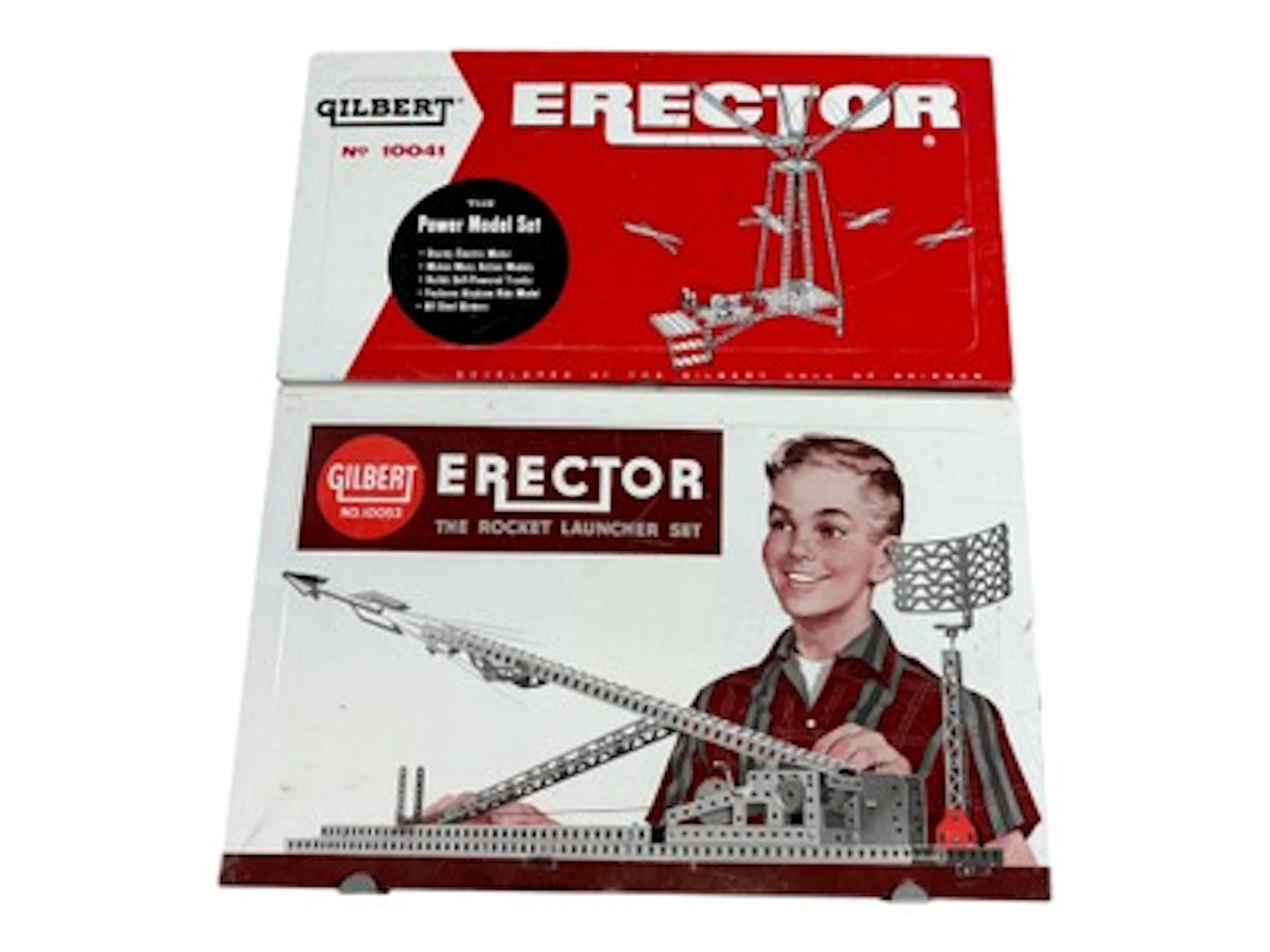 Boxed Gilbert Erector Sets, No. 10053 & No. 10041