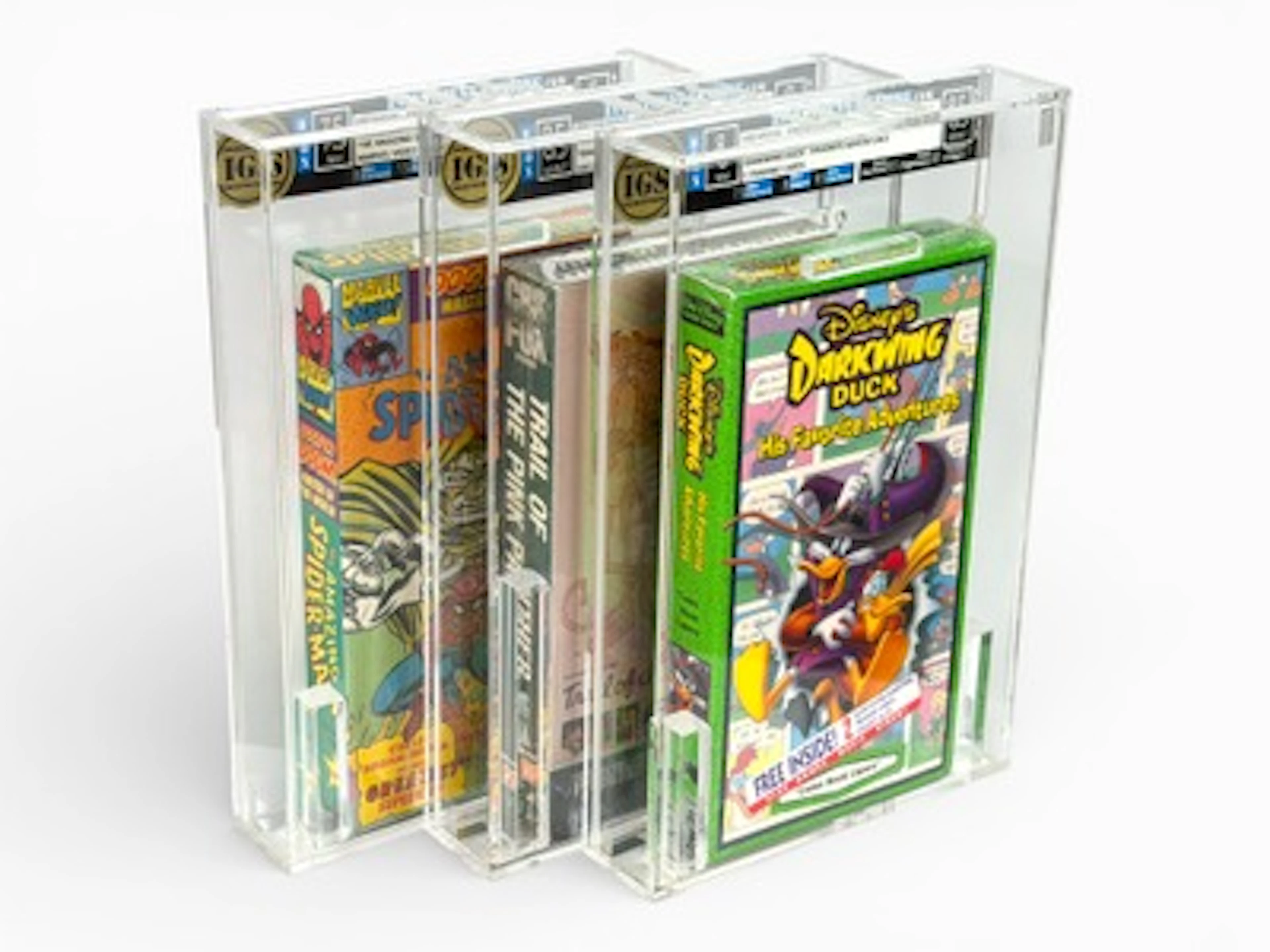 (3) Graded VHS: Spider-Man, Pink Panther, Duck
