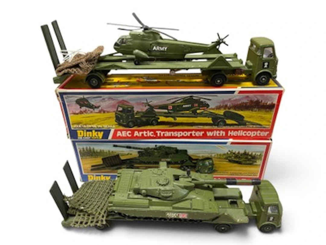Boxed Dinky Military 616 & 618 AEC Haulers