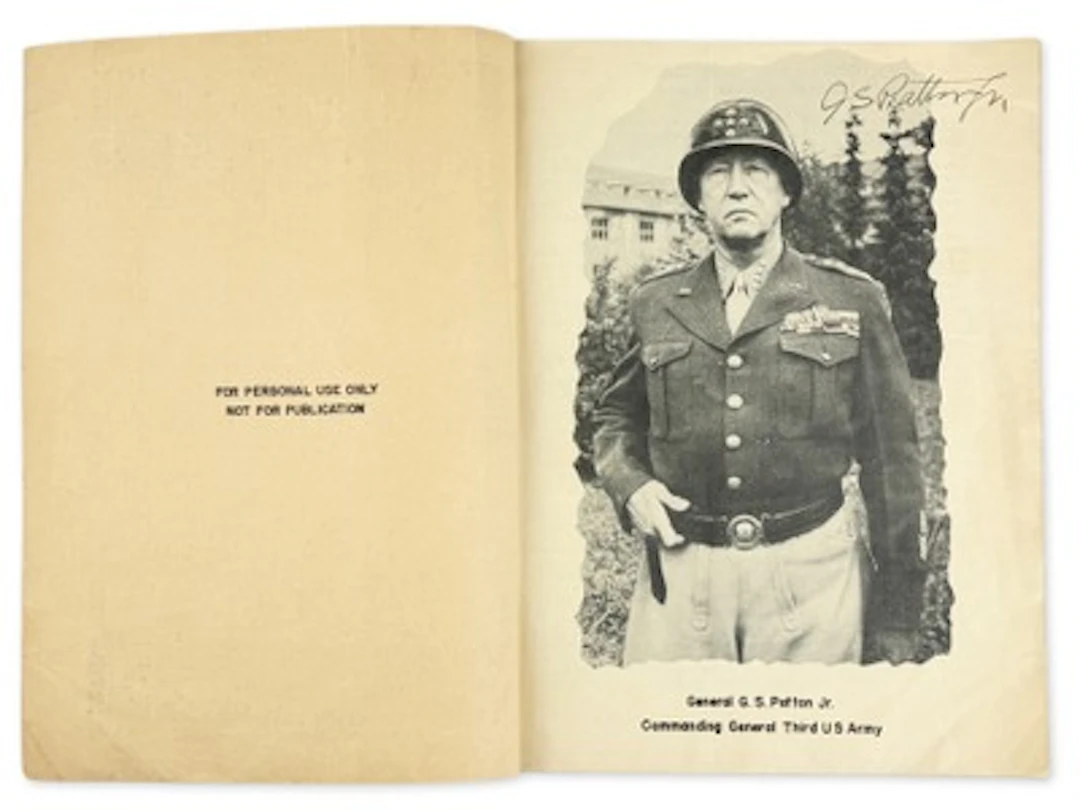 General George S. Patton Signed Book - Grad