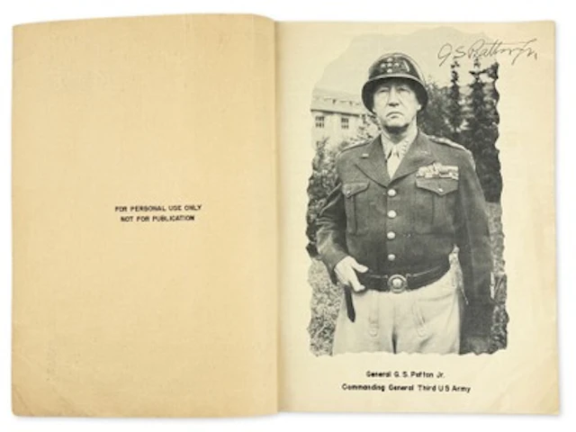 General George S. Patton Signed Book - Grad
