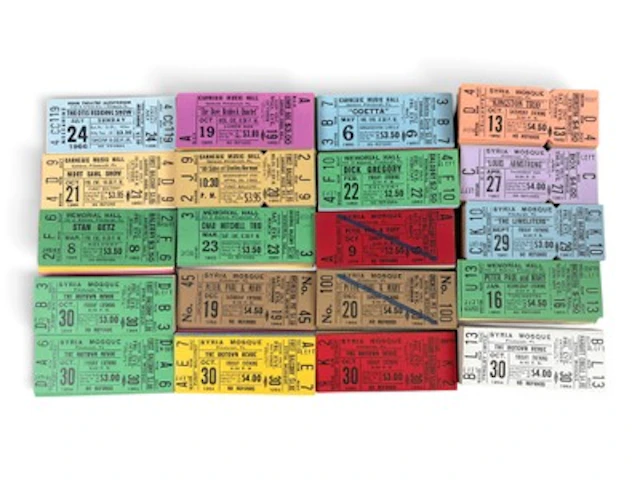 (400+) 1960s Unused Concert Tickets