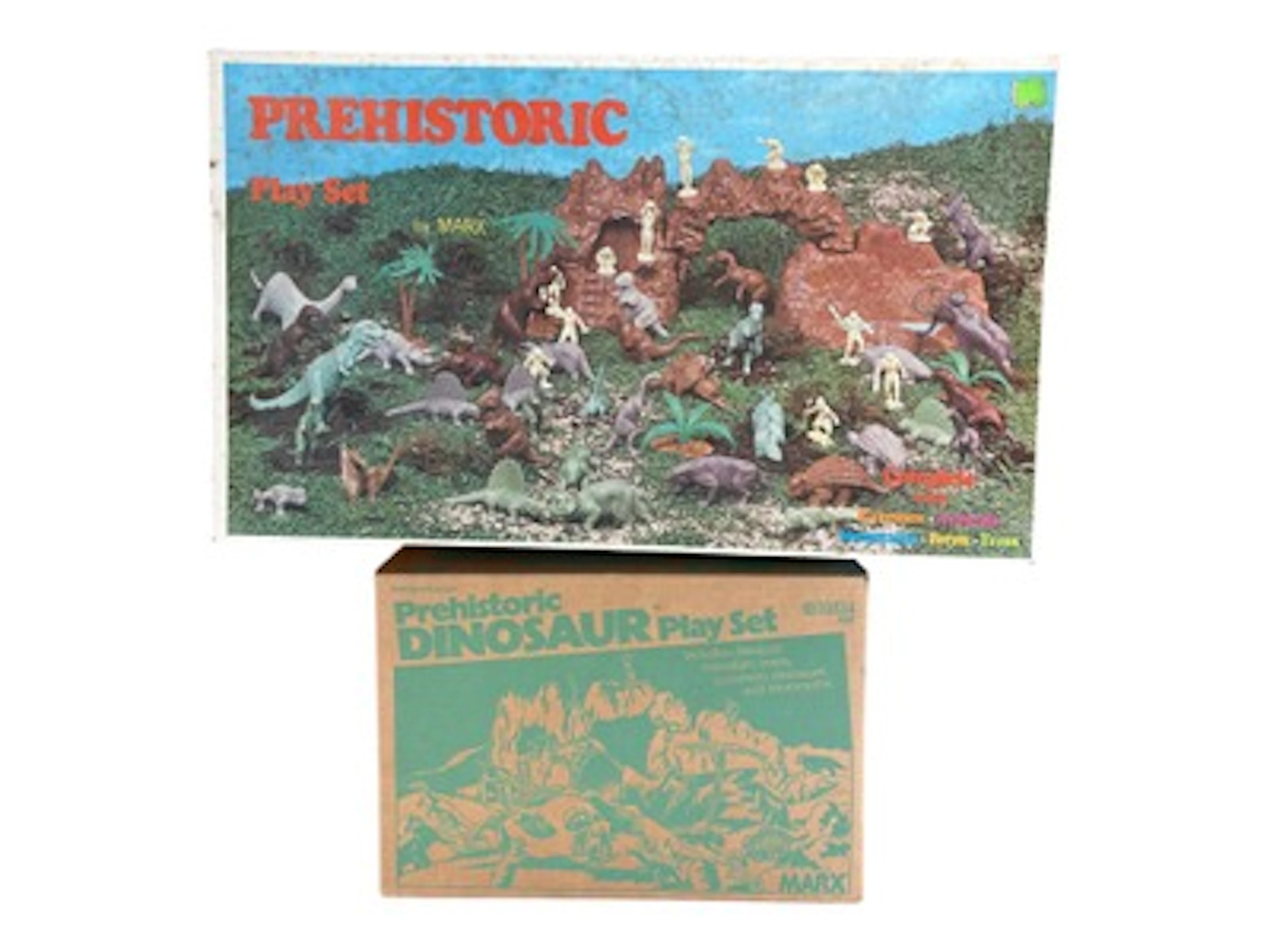 (2) Boxed Marx Prehistoric Dinosaur Playsets