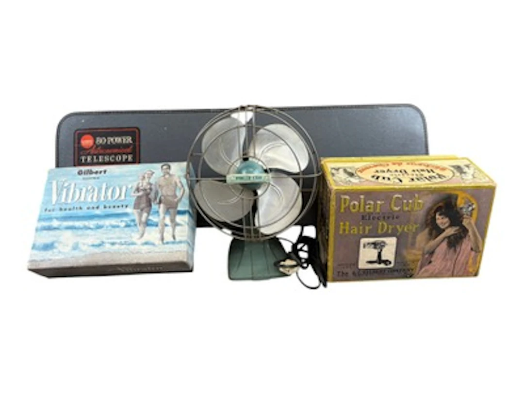 (3) A.C. Gilbert Electric Appliances & Telescope