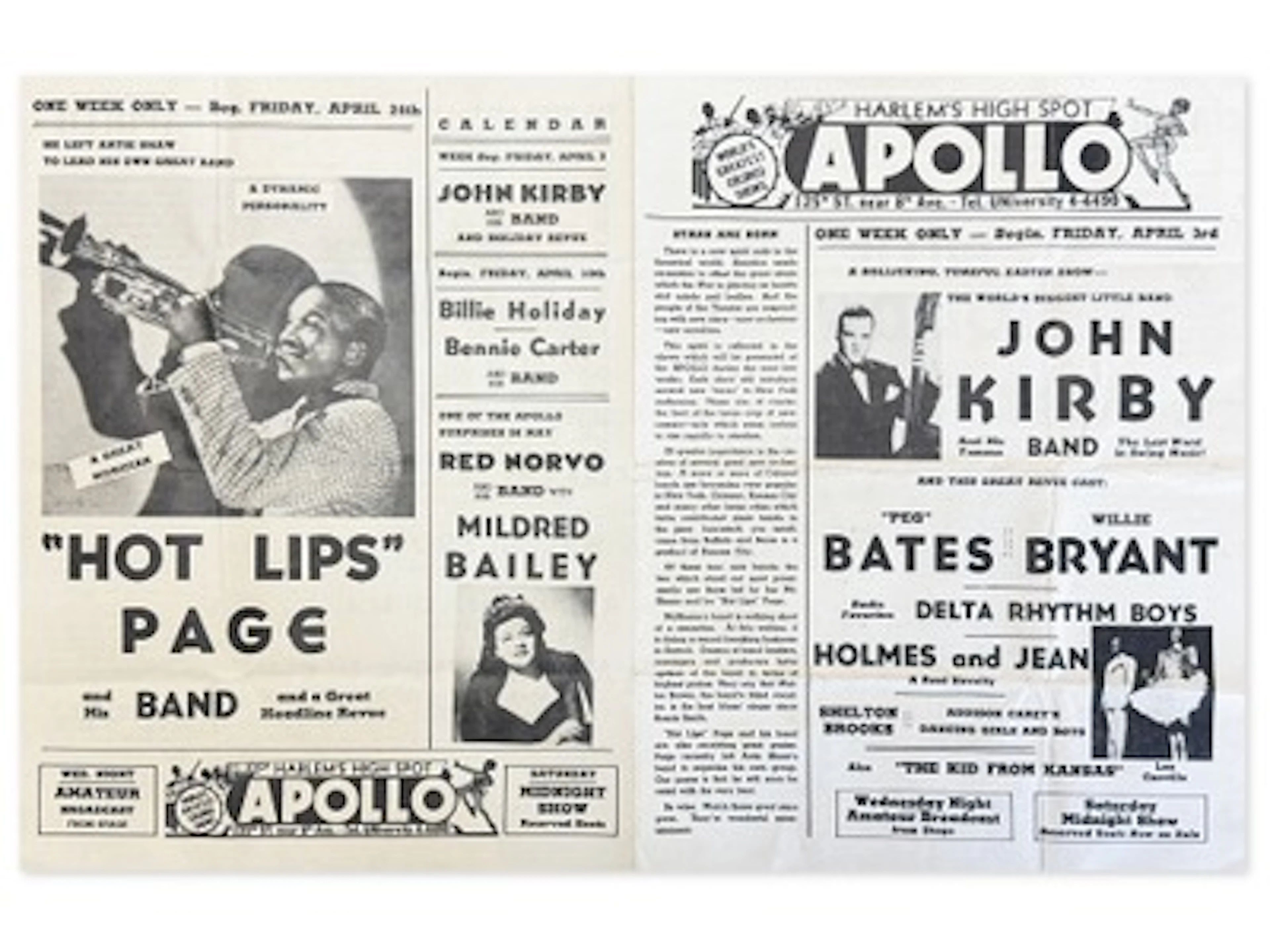 Apollo Theater Promotional Flyer