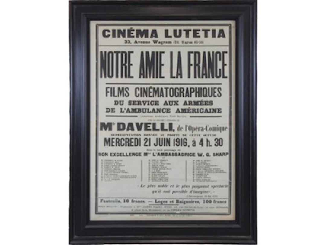 Extremely Scarce French Field Service Movie Poster