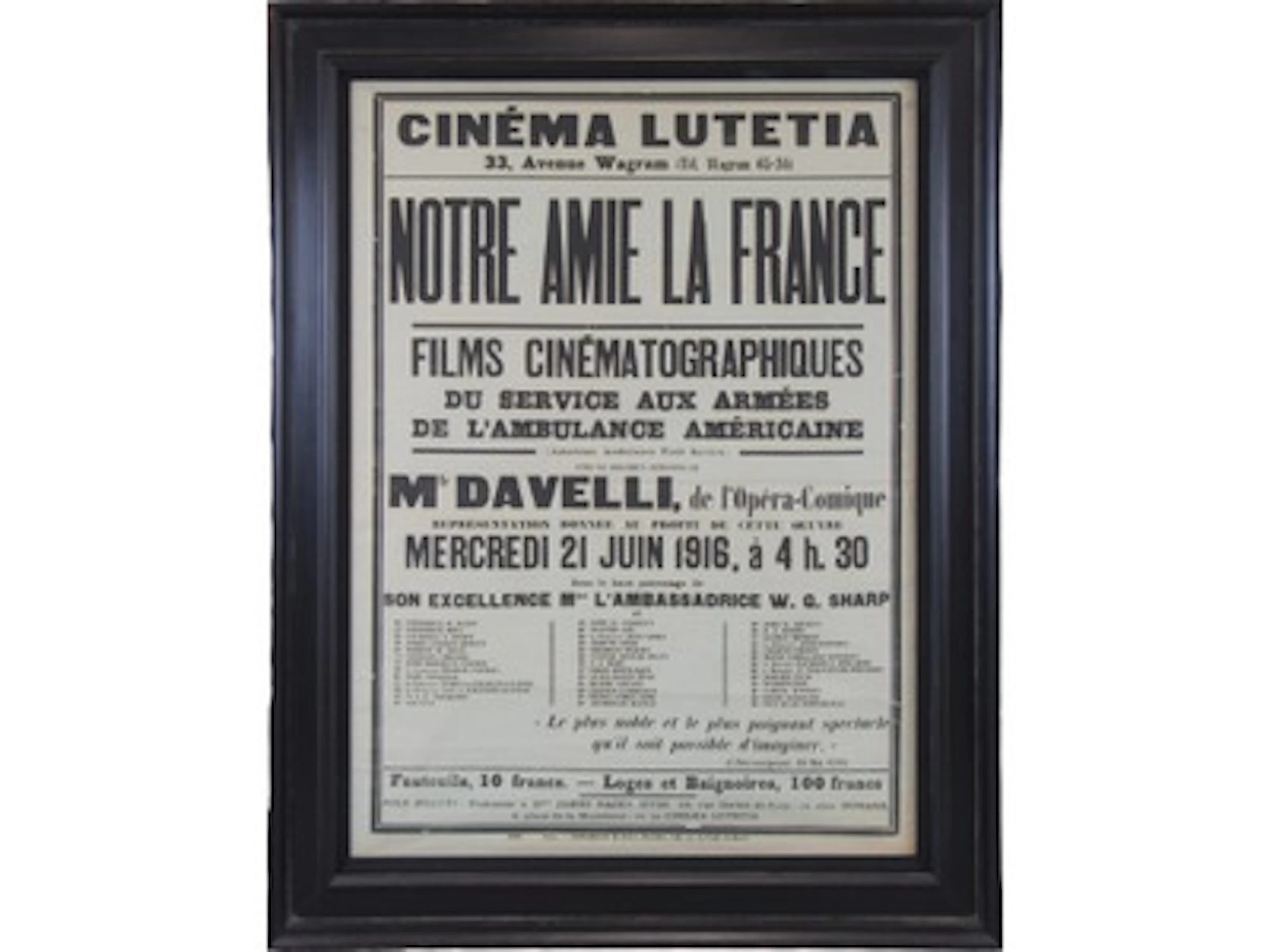 Extremely Scarce French Field Service Movie Poster