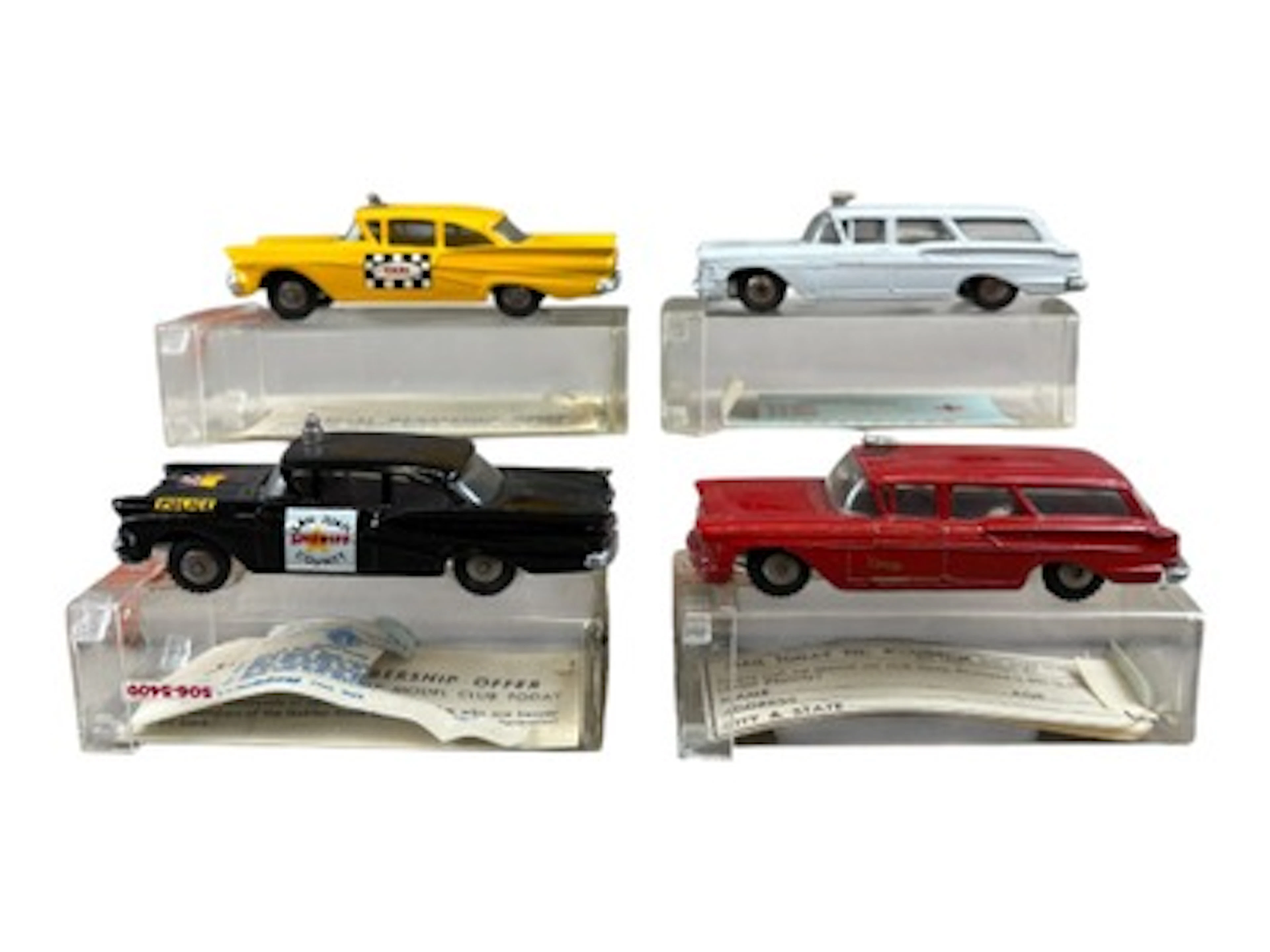 4 Nice Boxed 1961 Hubley Real Toy Vehicles