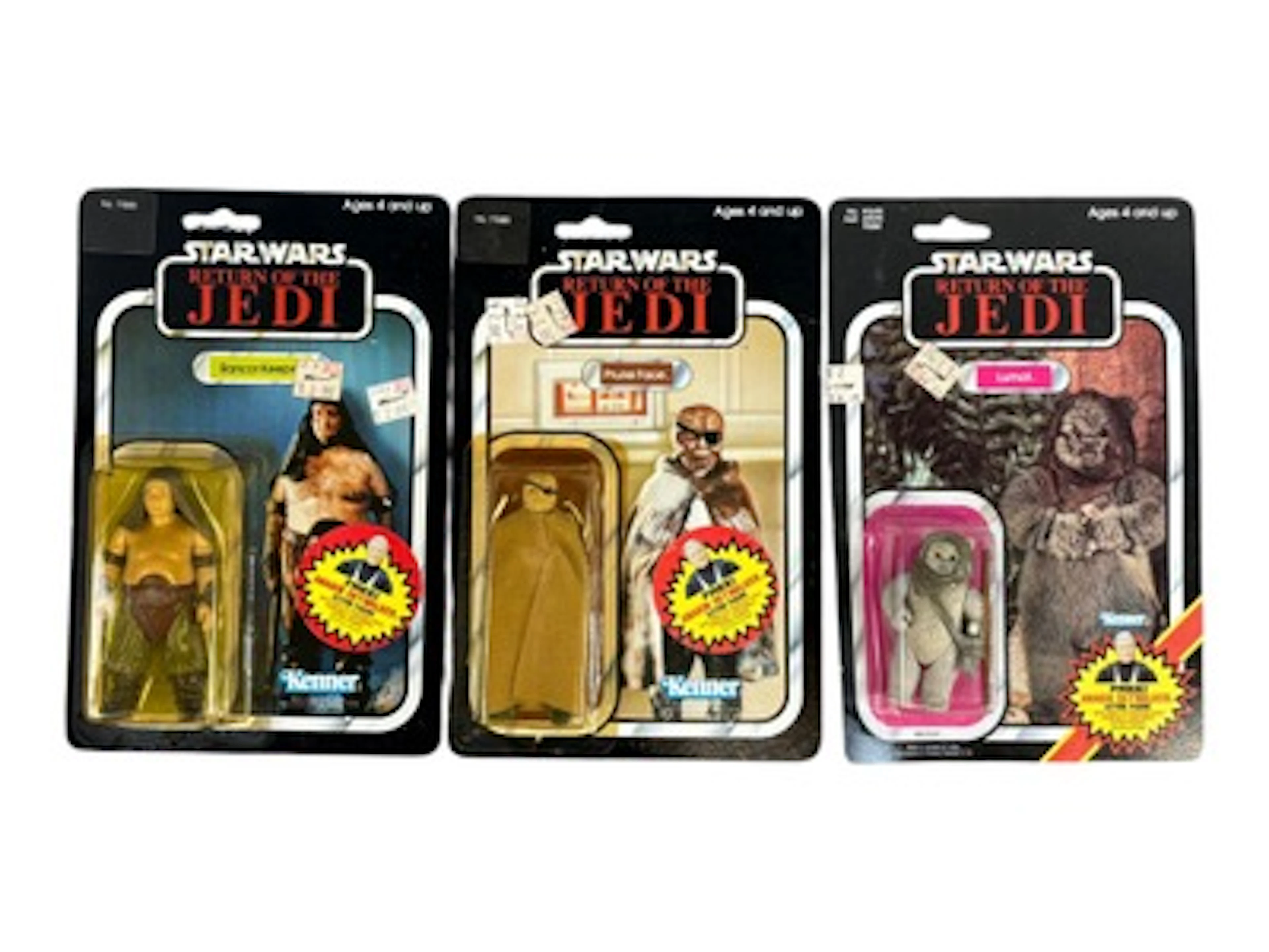 (3) 1984 MOC Star Wars ROTJ Figures, 79 Back