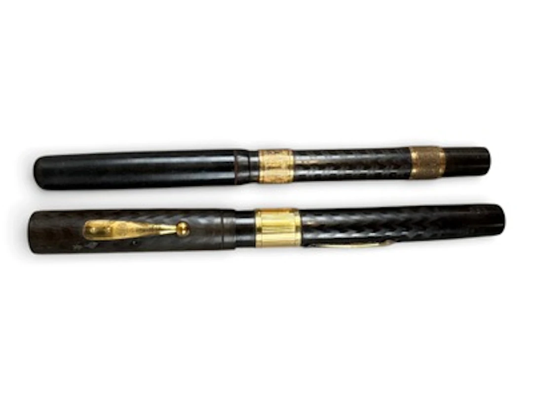 (2) Waterman Black Hard Rubber Fountain Pens