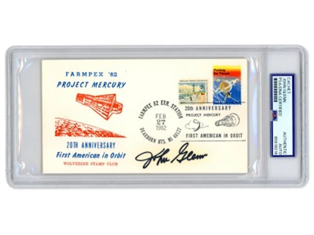 John Glenn Signed Mercury FDC - PSA/DNA