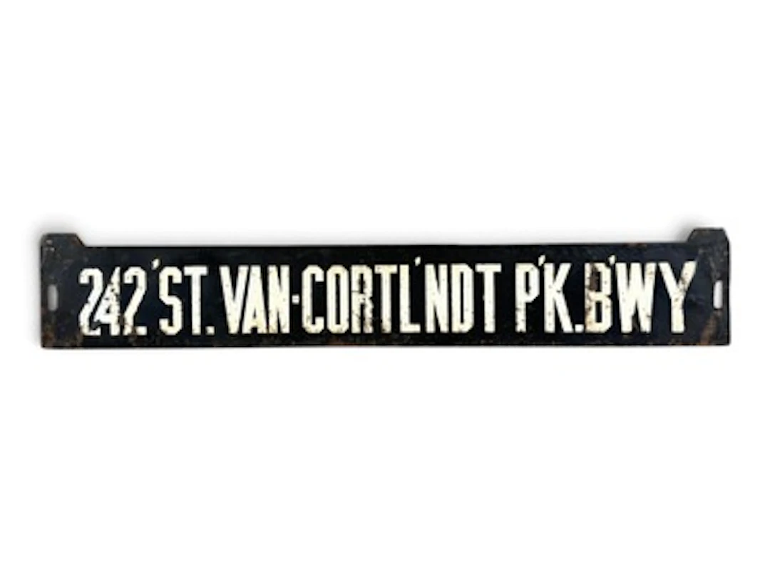 Vintage Bronx Street Sign - Van Cortlandt