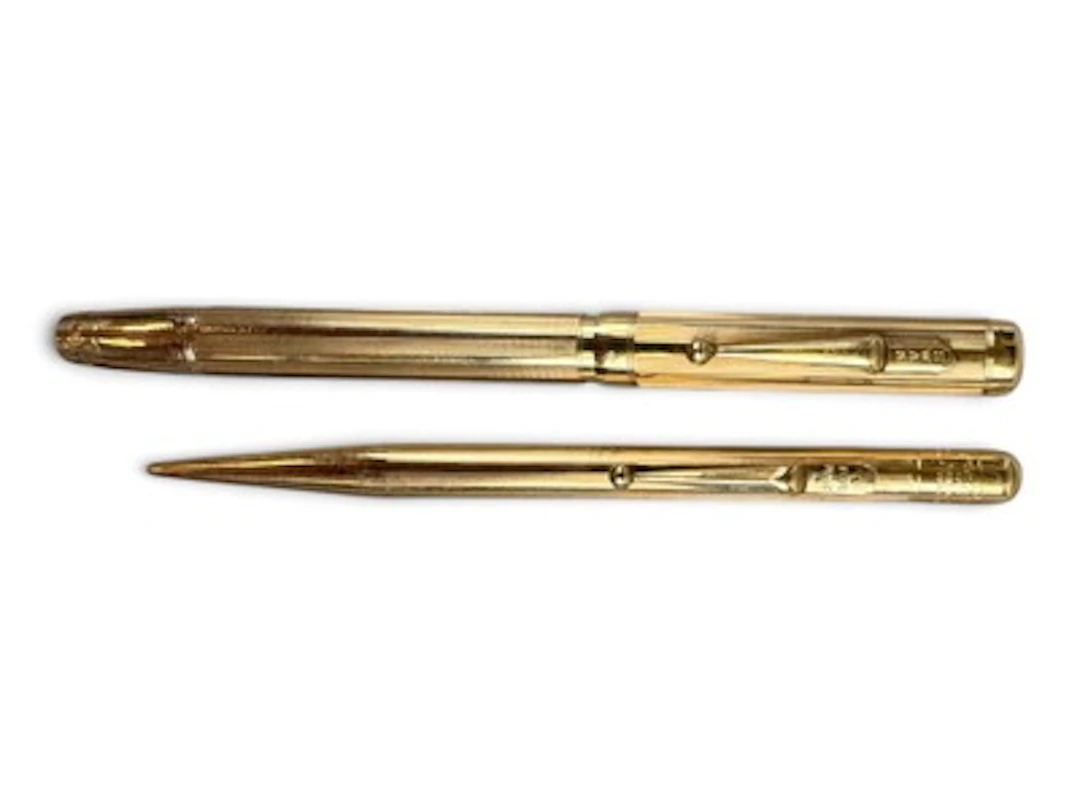 Mabie Todd 14K Gold Pen & Pencil Set