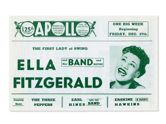 Apollo Theater Ella Fitzgerald Handbill