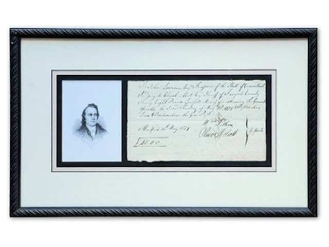 Oliver Wolcott 1779 Signed Payment Order