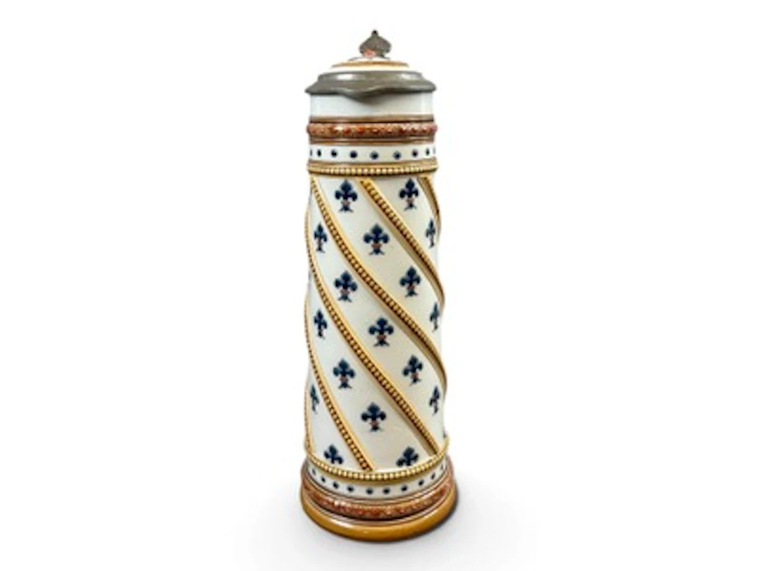 Mettlach Fleur-de-Lis Beer Stein