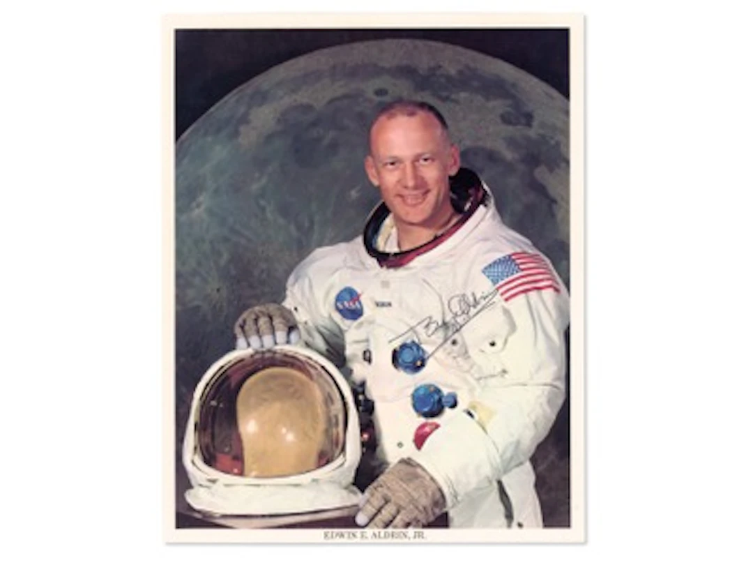 Buzz Aldrin Signed NASA Portrait - Grad