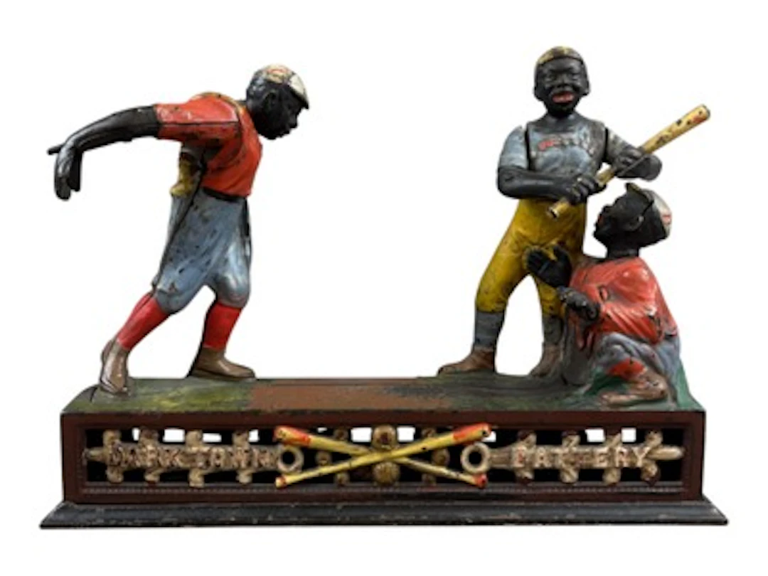 J&E Stevens Darktown Battery Mechanical Bank