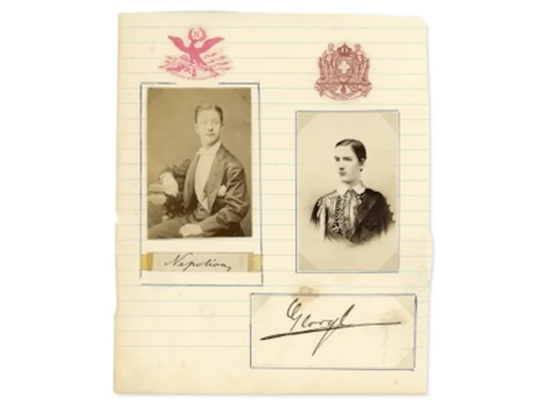 Napoleon IV & King George I Cut Signatures