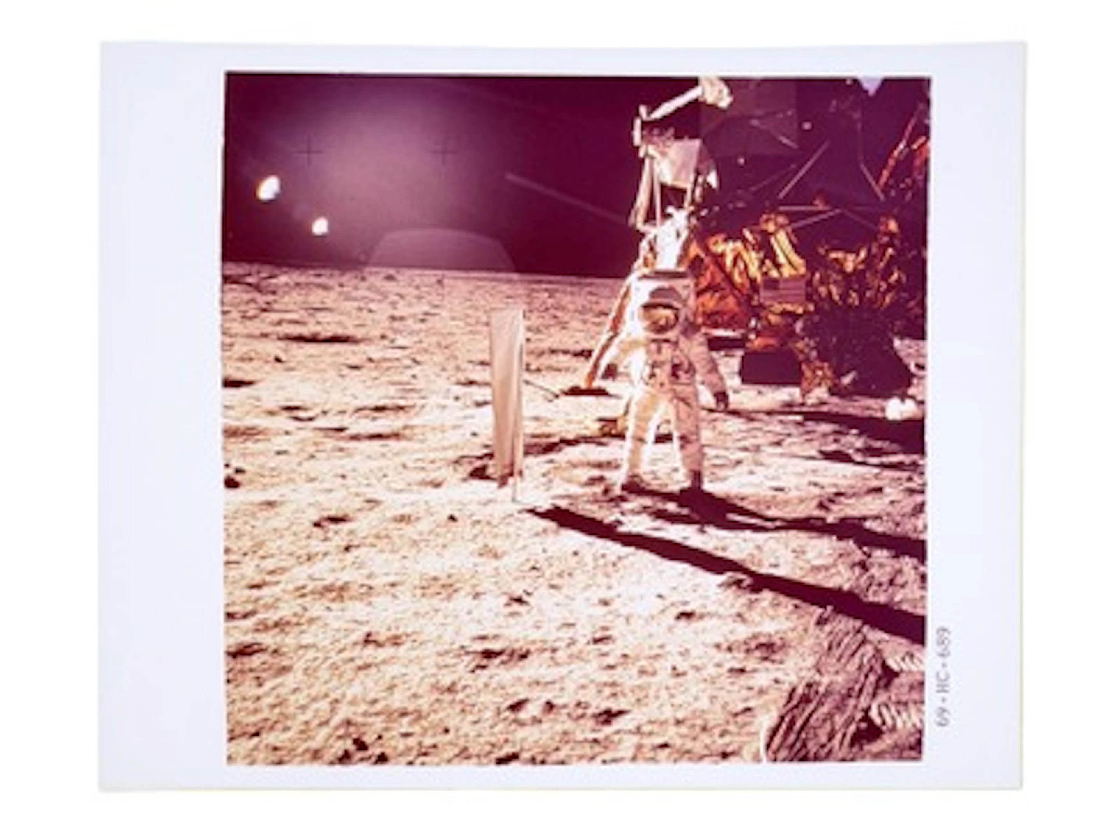 Apollo 11 Aldrin & Flag NASA Transparency