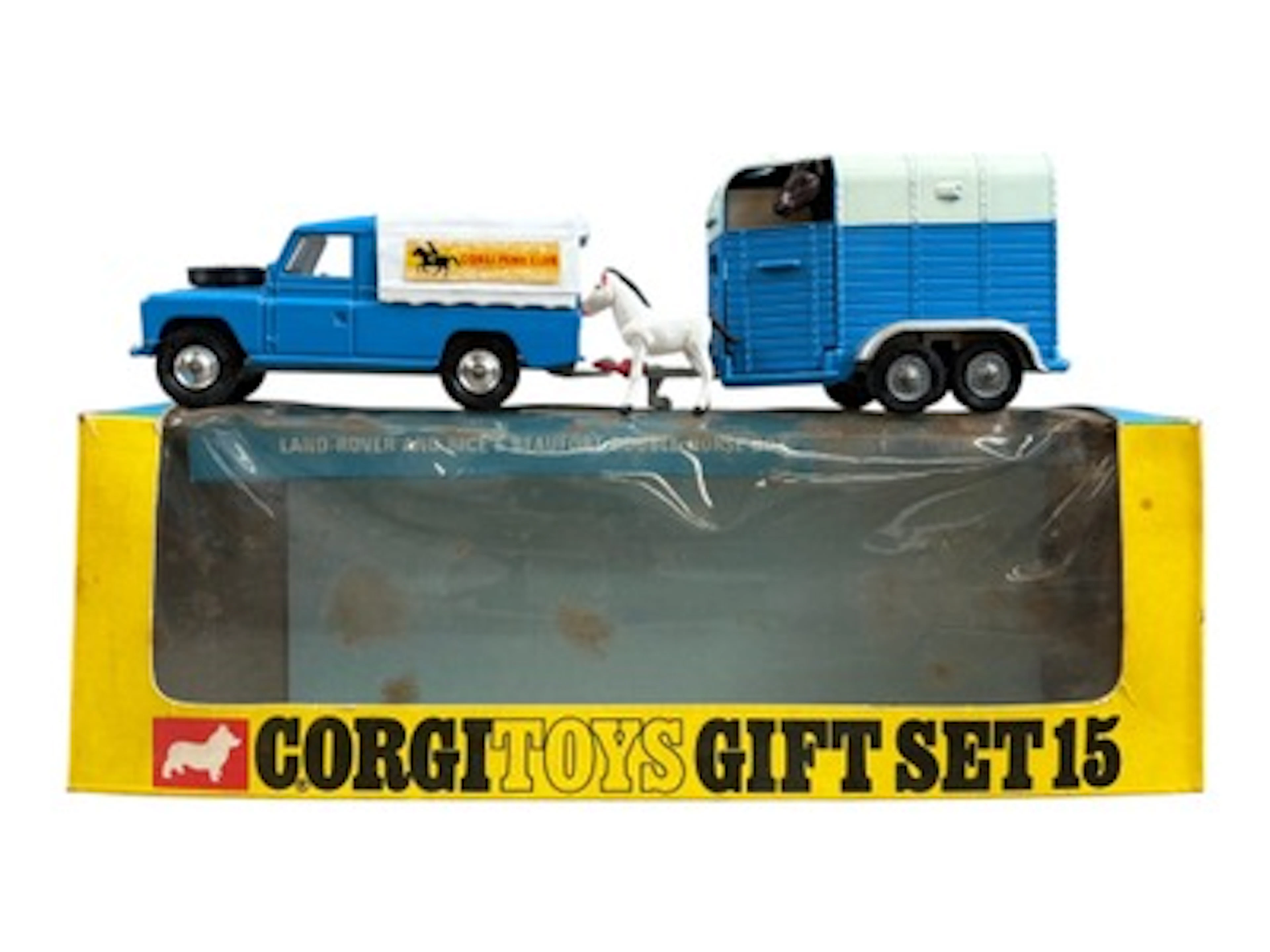 Corgi Toys GS15, Land Rover with Horse Box Trailer