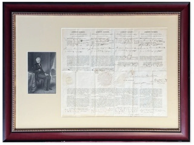 Andrew Jackson Signed Ship's Passport