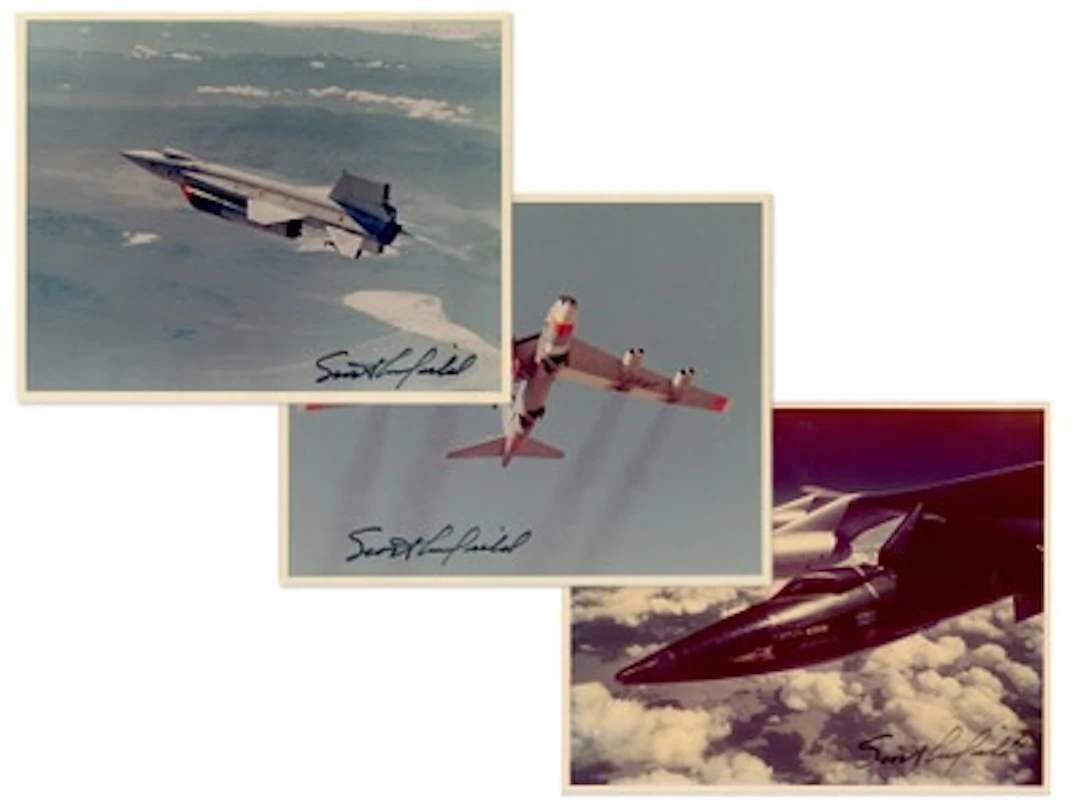 (3) Scott Crossfield Signed X-15 Photos