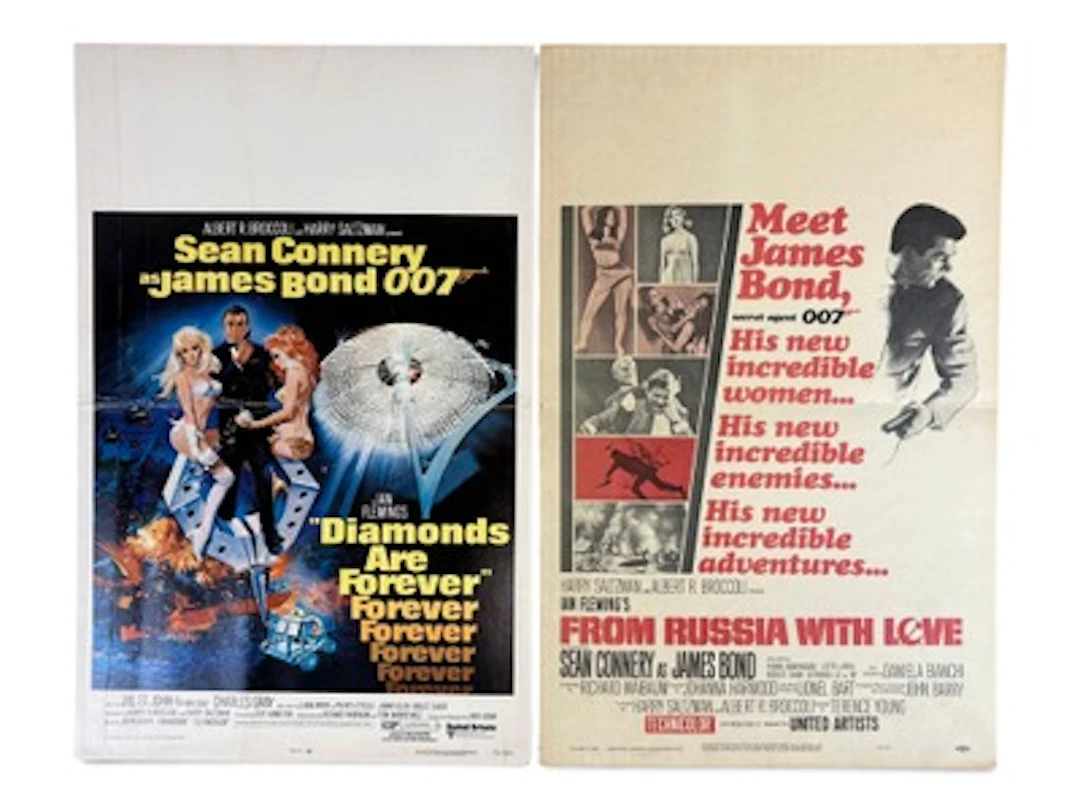 (2) James Bond Window Cards