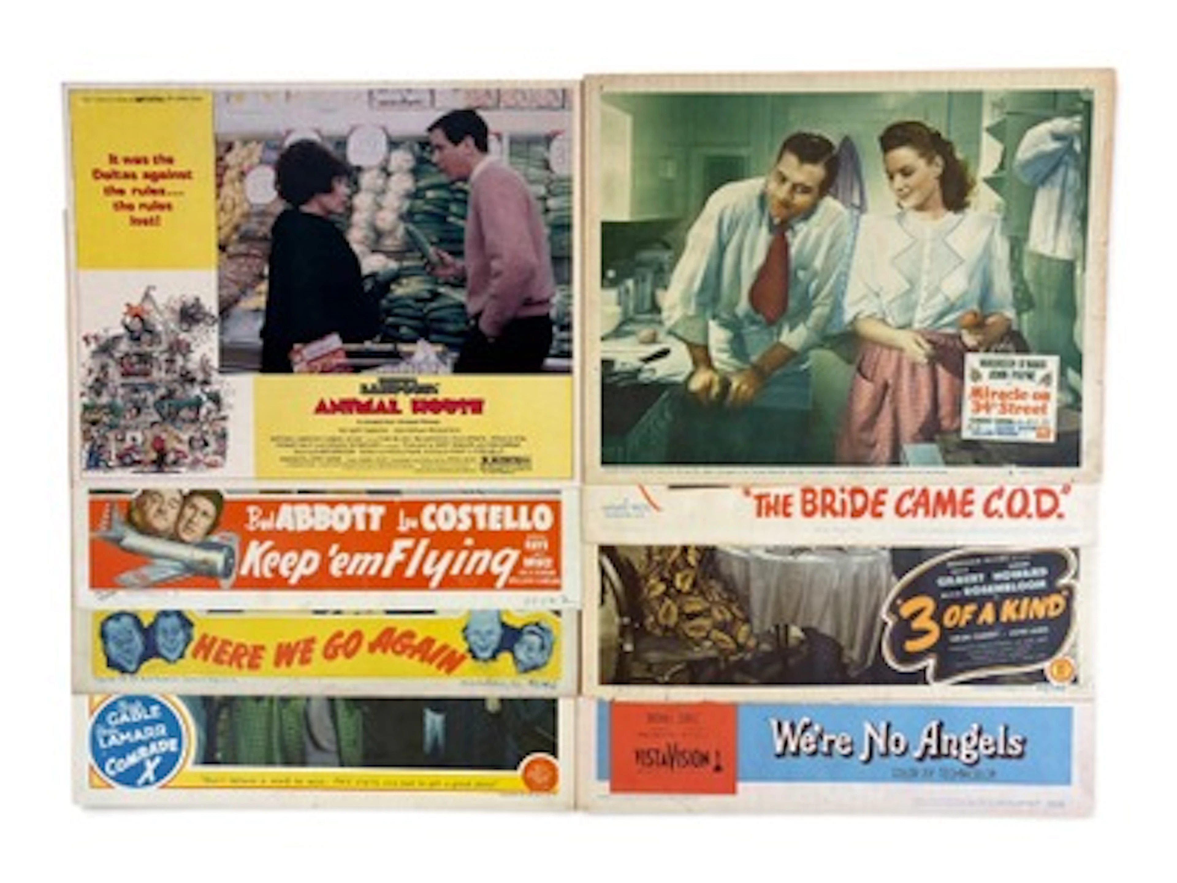 (9) Vintage Comedy Movie Lobby Cards
