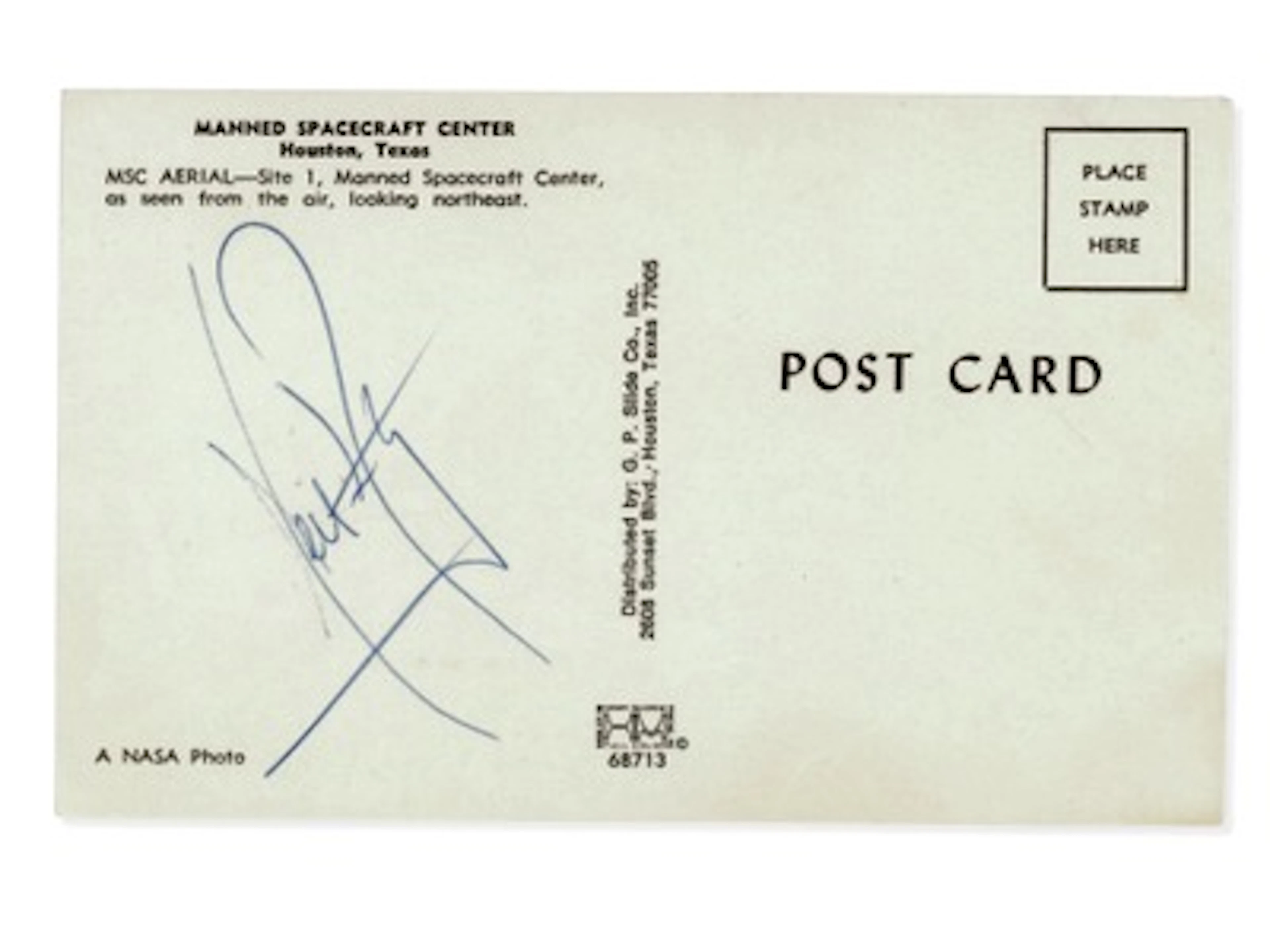 Neil Armstrong Signed NASA Postcard - Grad