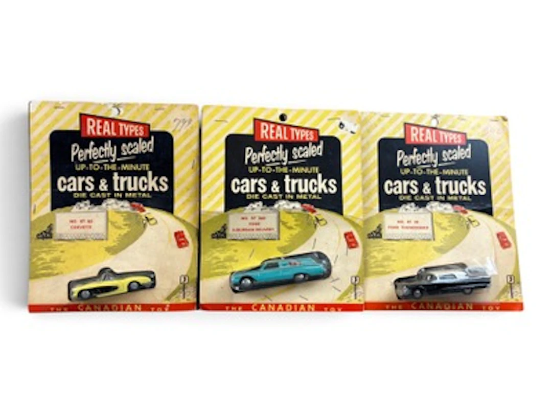 3 Hubley Real Types Canadian Carded Vehicles
