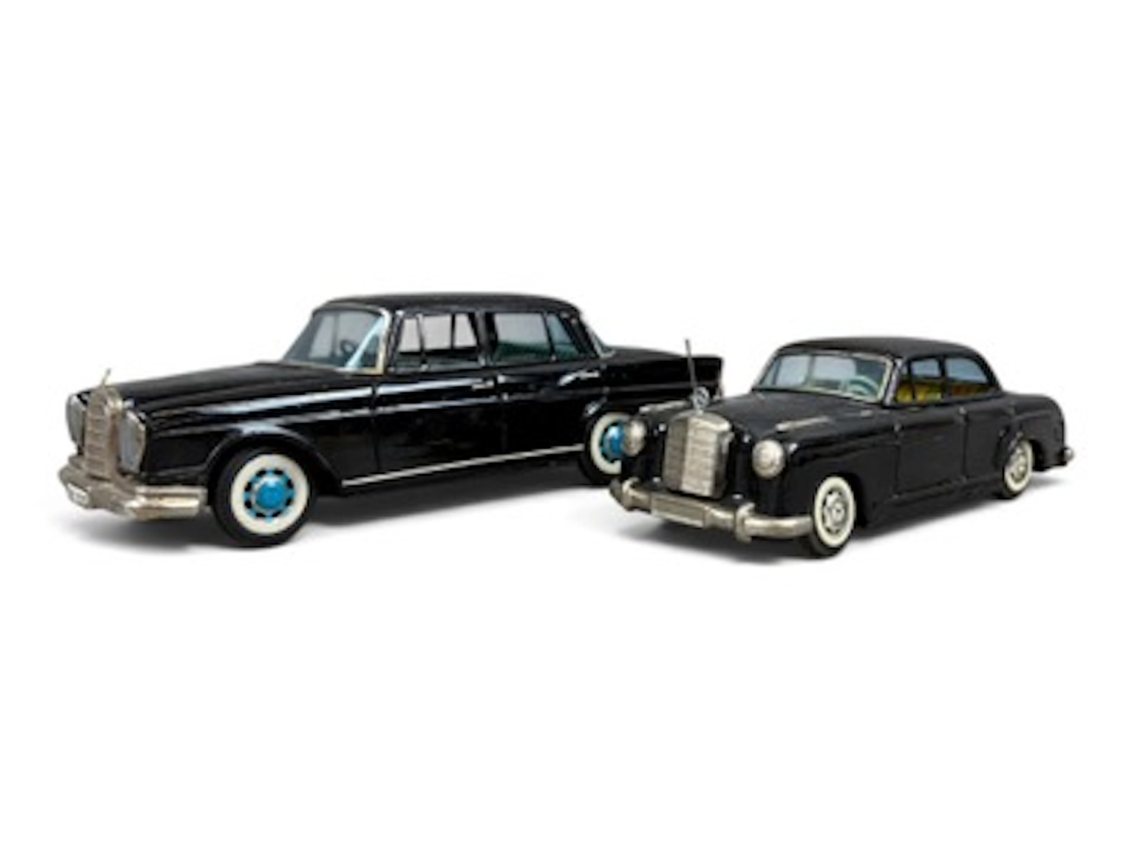 2 Nice Bandai, Japan Mercedes Sedans
