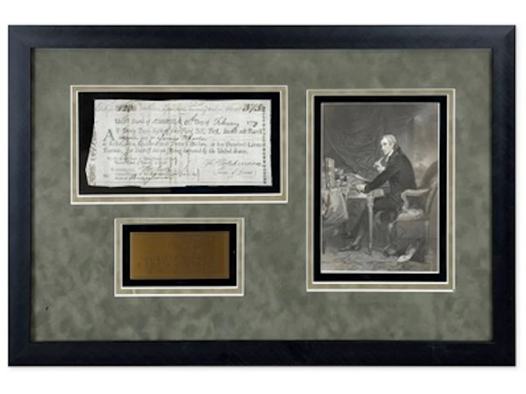 Francis Hopkinson 1779 Signed Document