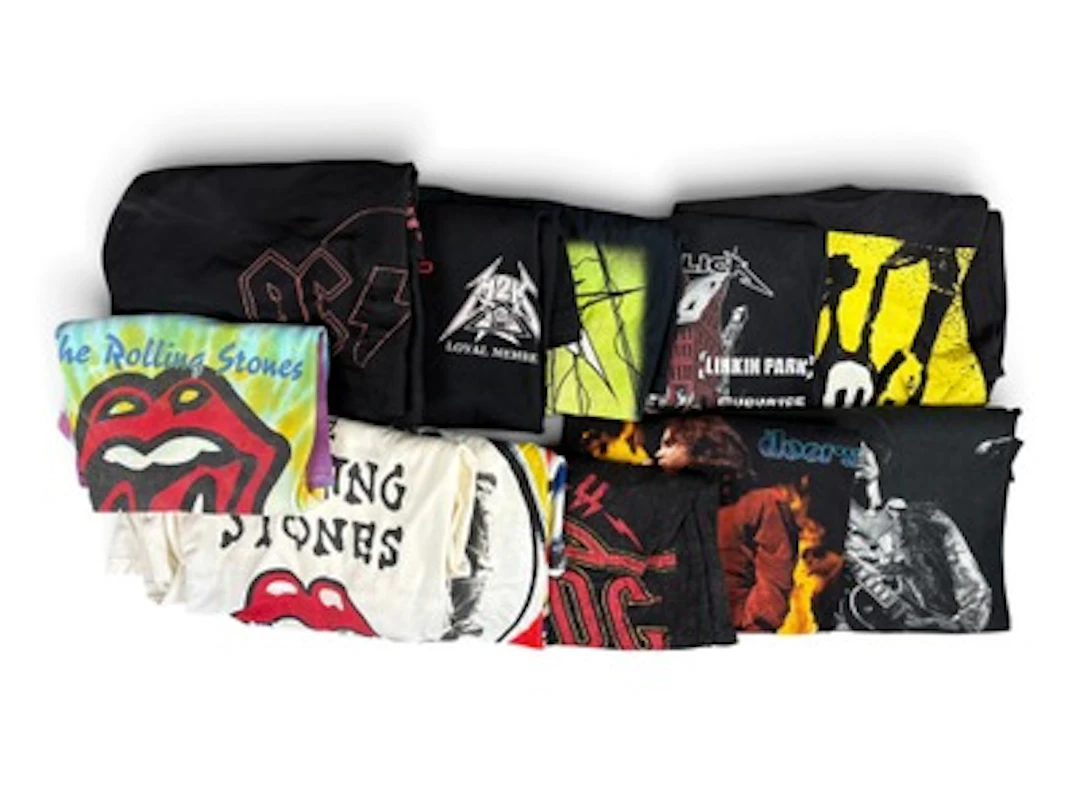 (10) Rock Concert T-Shirts & AC/DC Shorts
