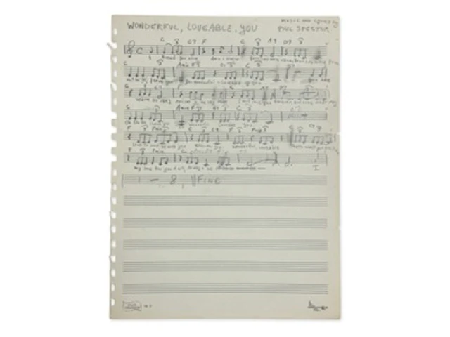 Phil Spector Handwritten Music & Lyrics - Grad