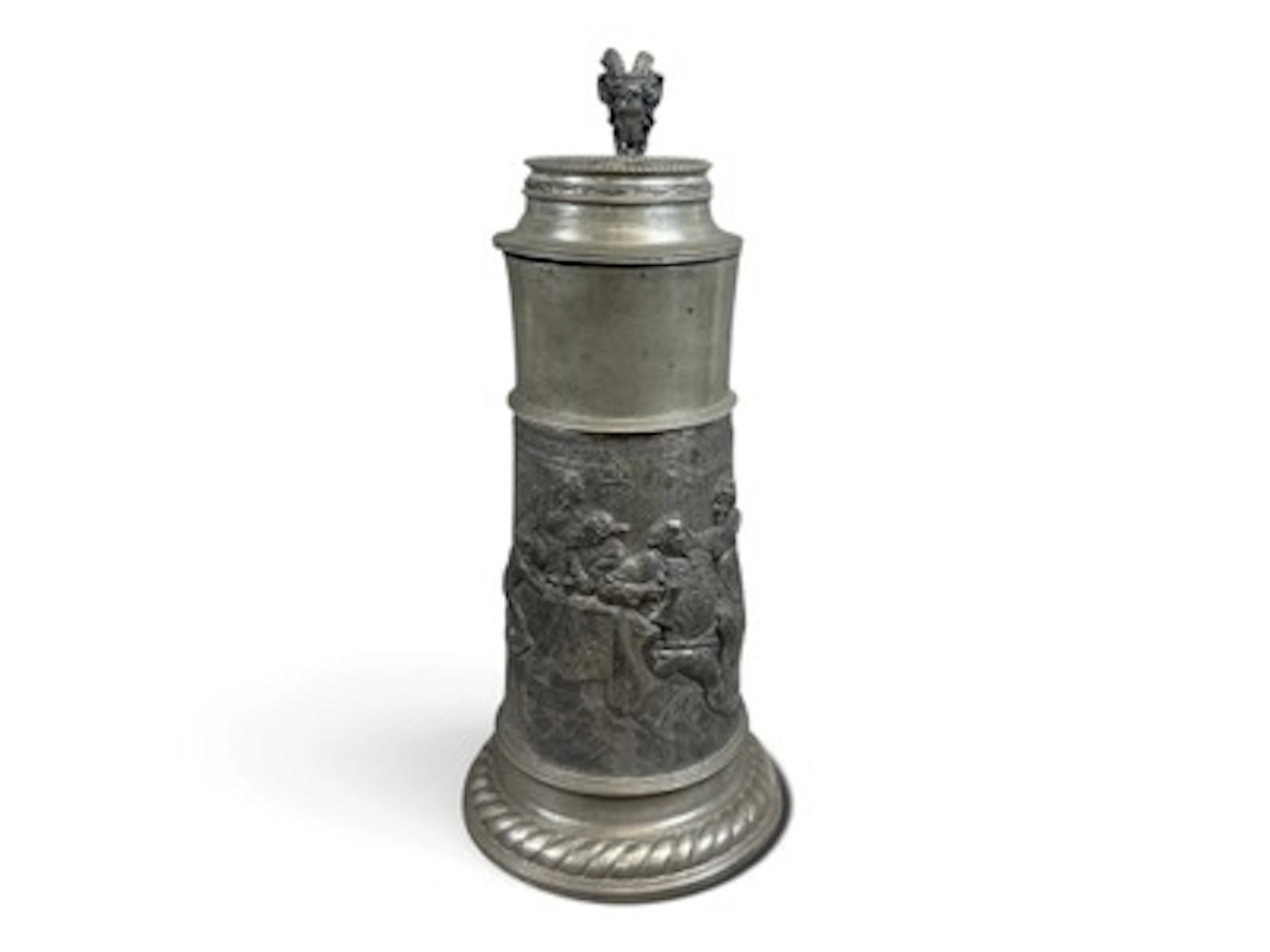 Pewter Beer Stein with Pub Scene