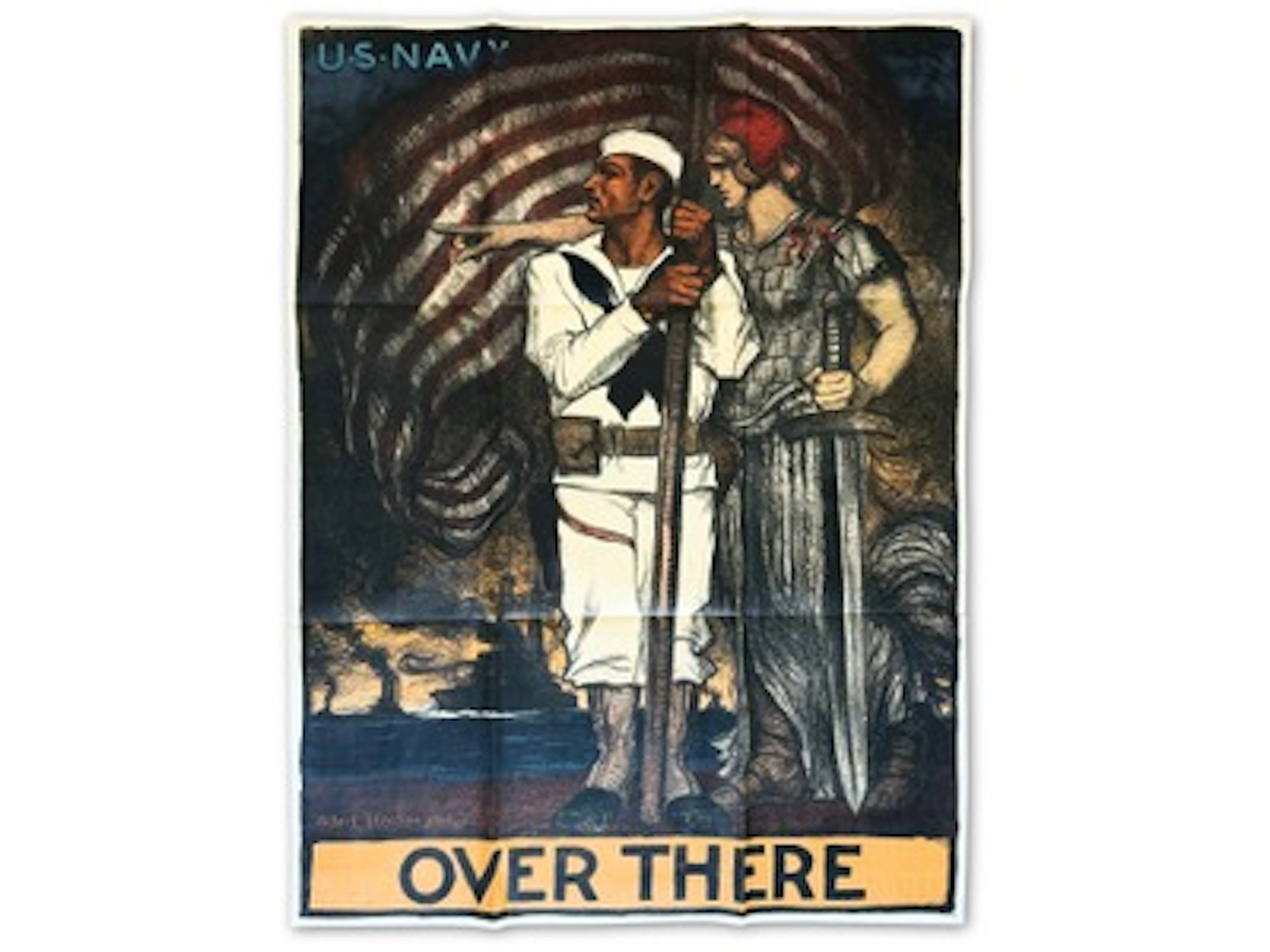 Albert Sterner WWI Over There Navy Poster