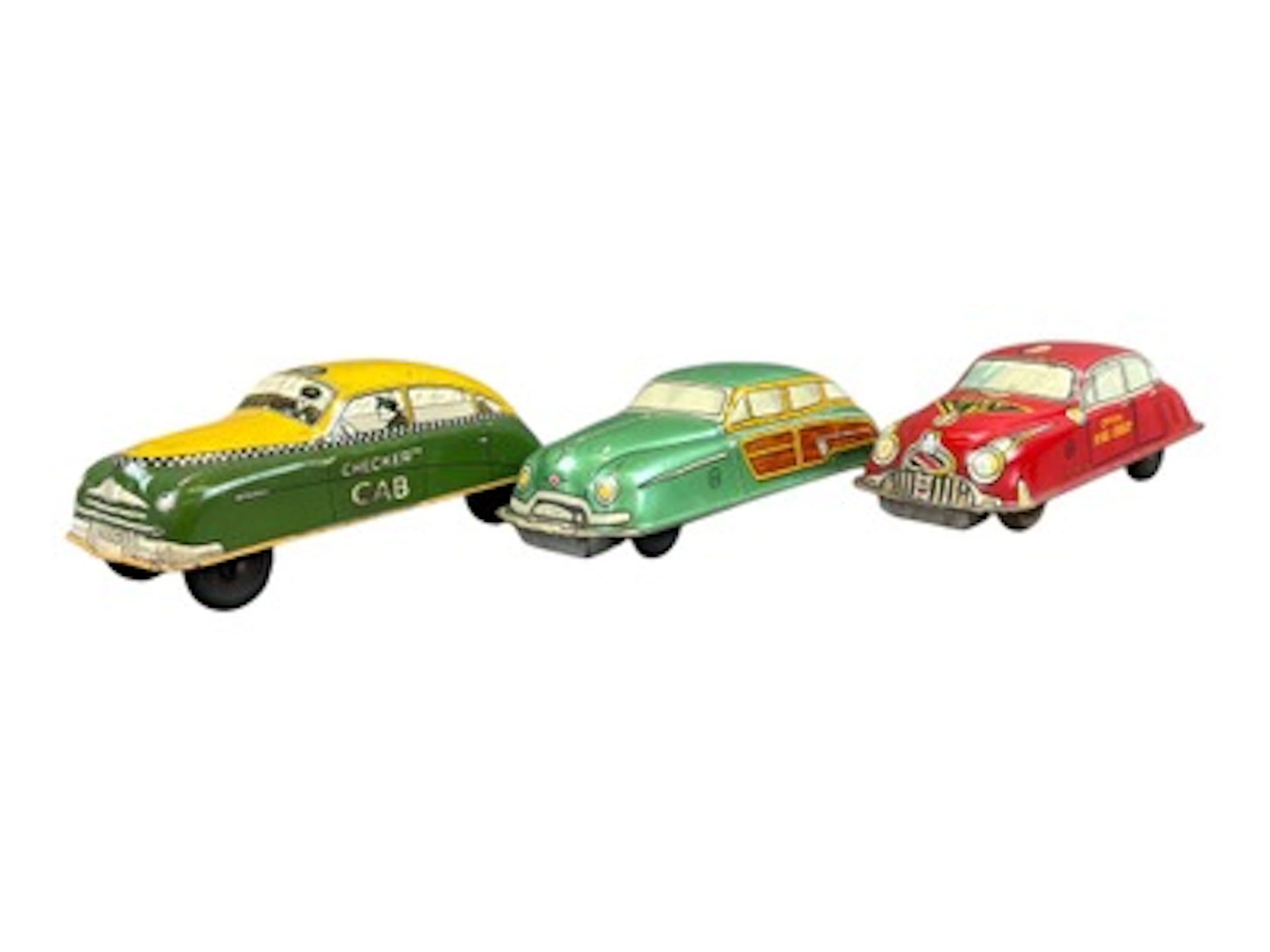 (3) Tin Litho Cars, Marx & Courtland