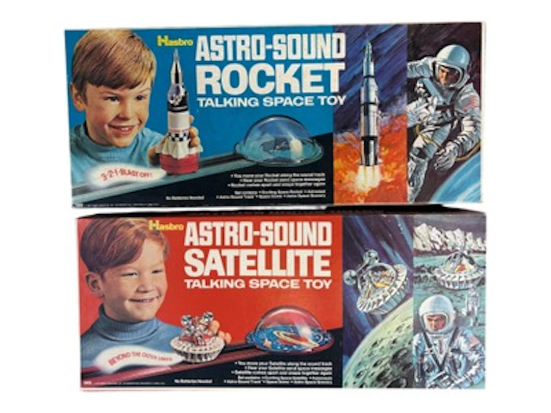 Boxed Hasbro Astro Sound Satellite & Rocket, 1969