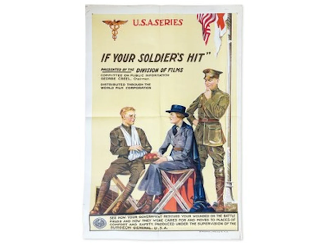 E. Jackson WWI If Your Soldier's Hit Poster